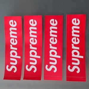 Supreme Logo Stickers 4 Pack